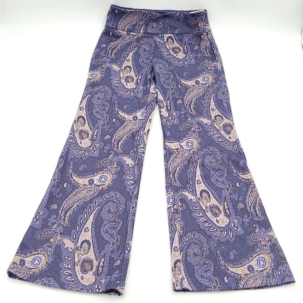 💙NEW Maeve Anthropologie Maria Paisley Metallic Pants